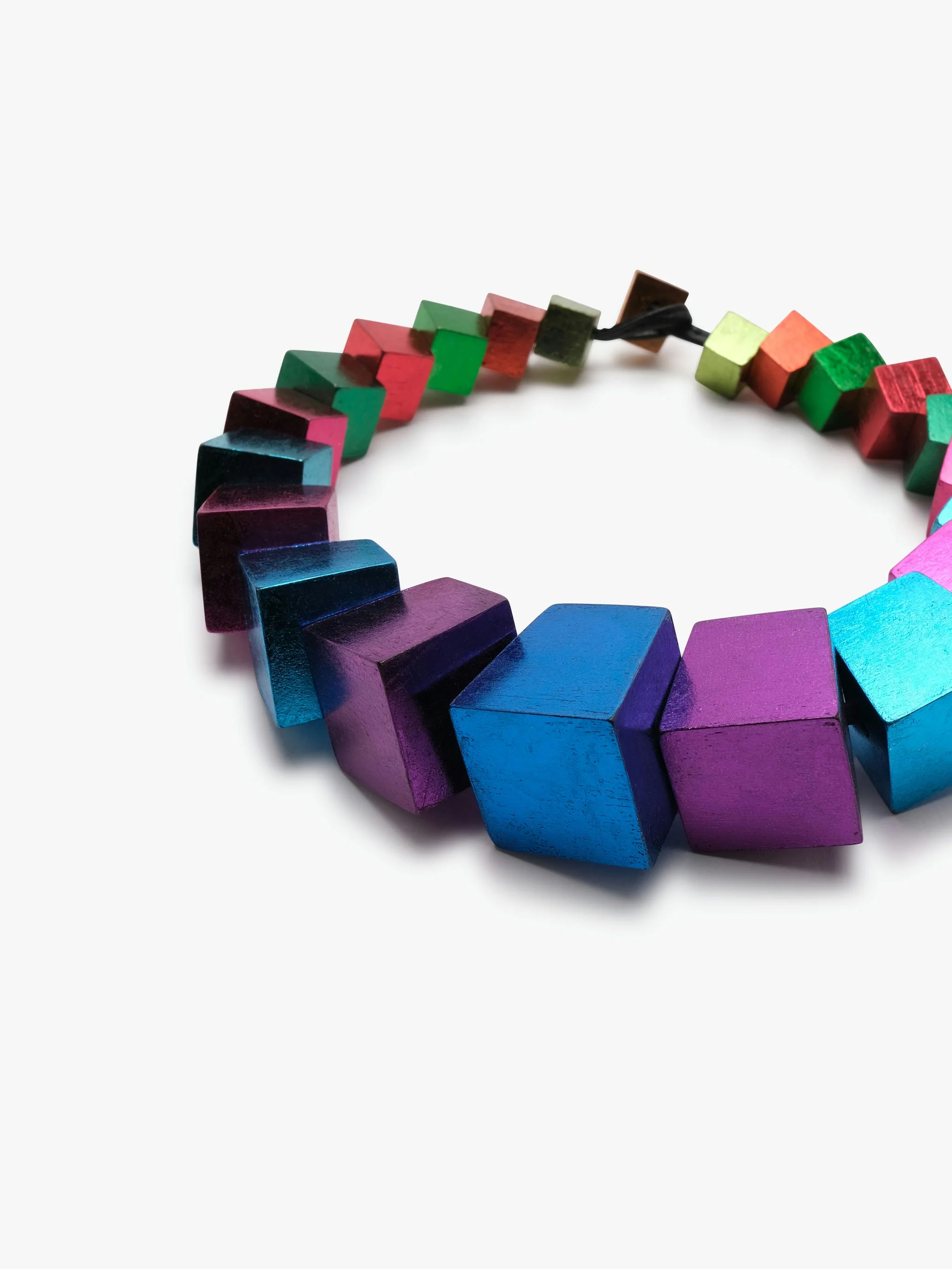 Aether necklace: acacia, metallic foil - Image 3