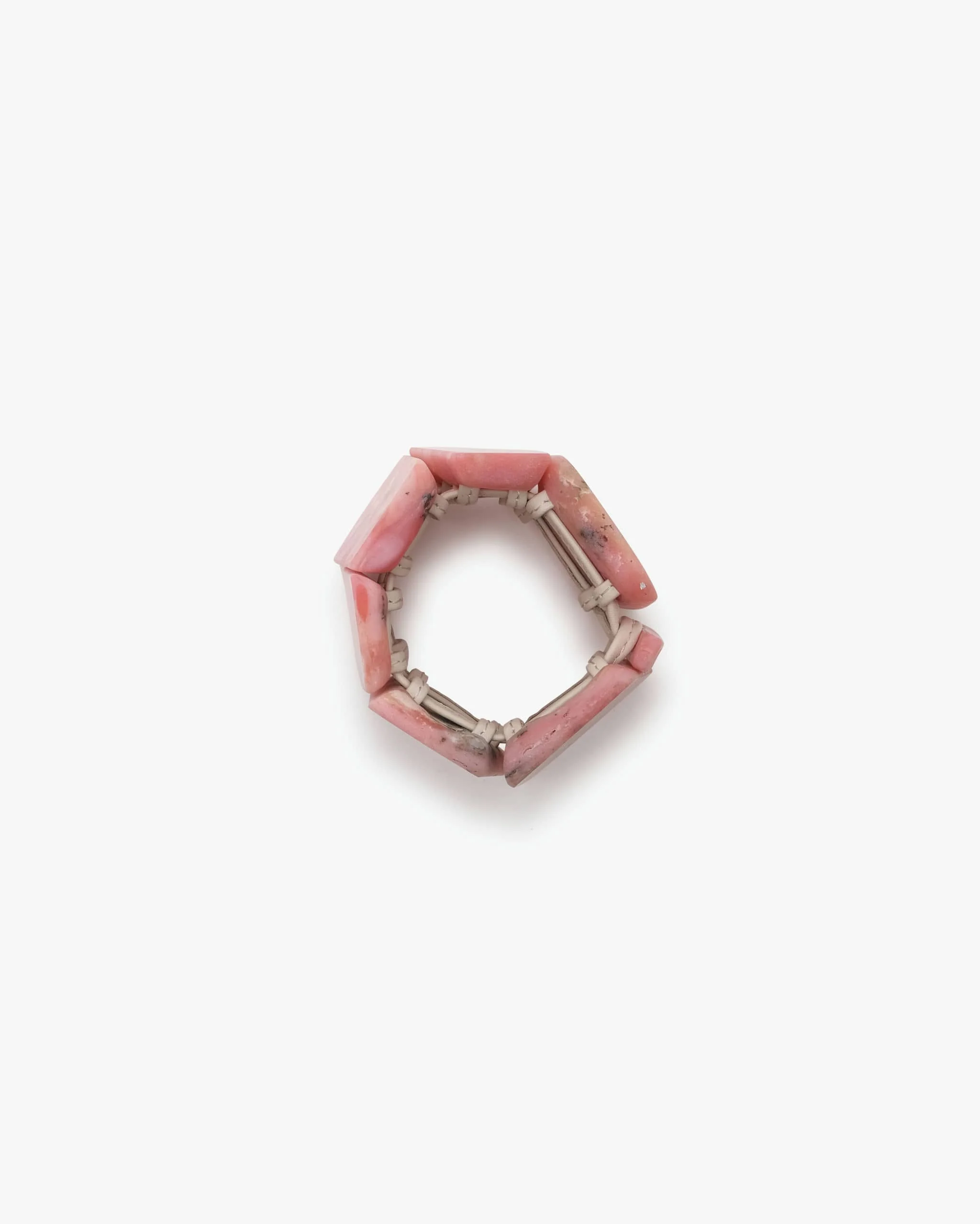 Bracelet: Andean opal, leather - Image 5