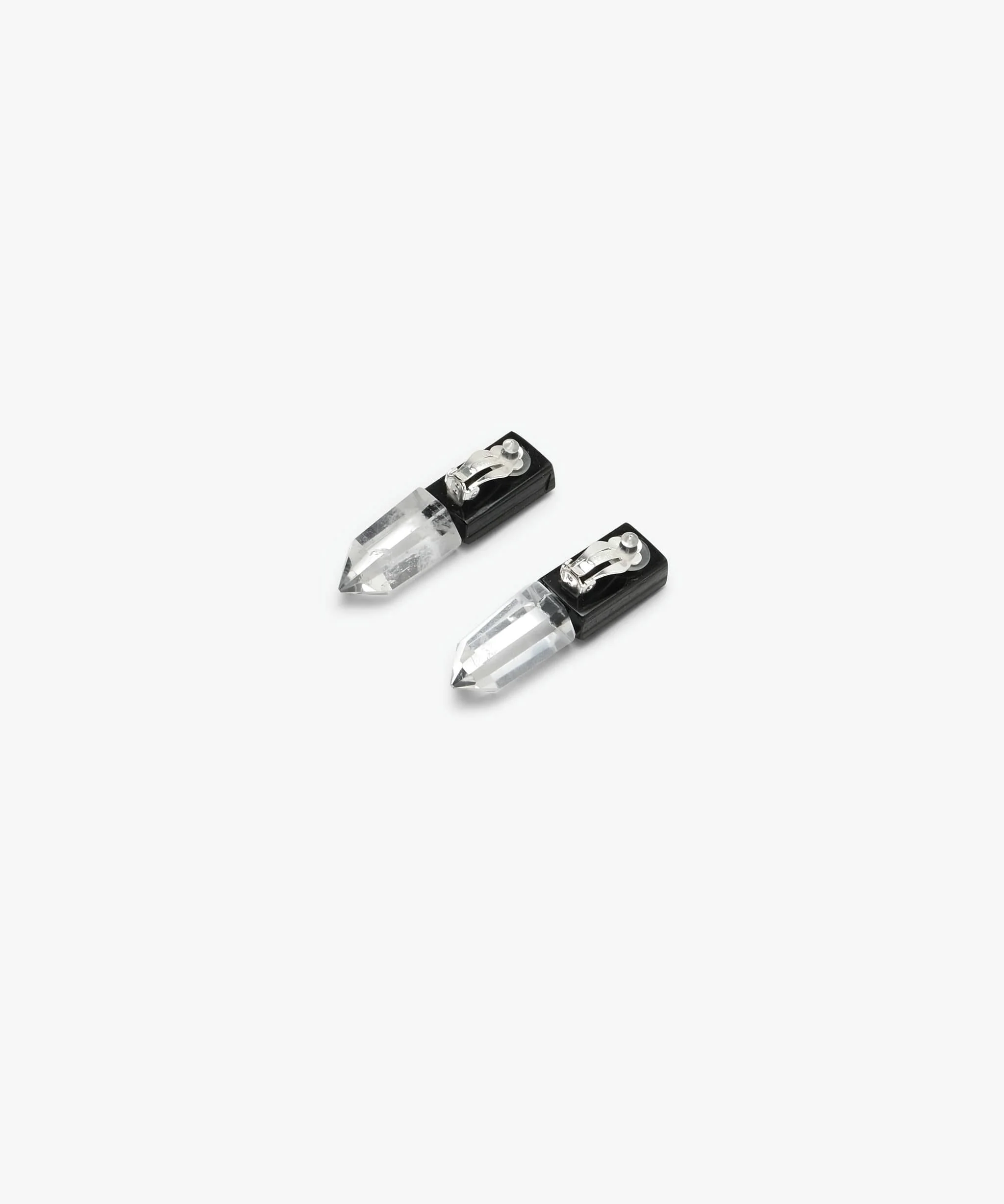 Dualité earrings: tourmaline, mountain crystal - Image 4