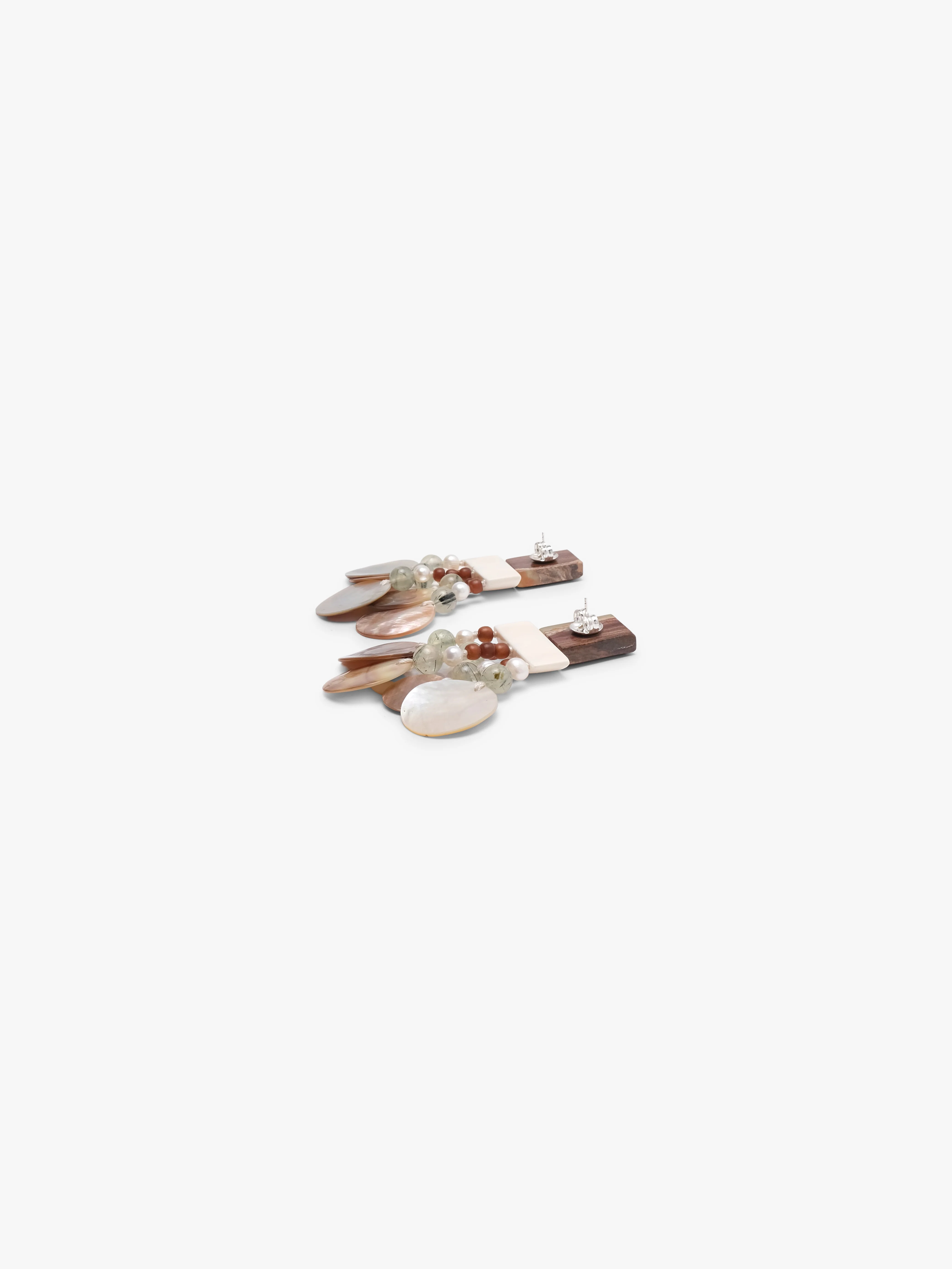 Earrings: multi materials - Image 4