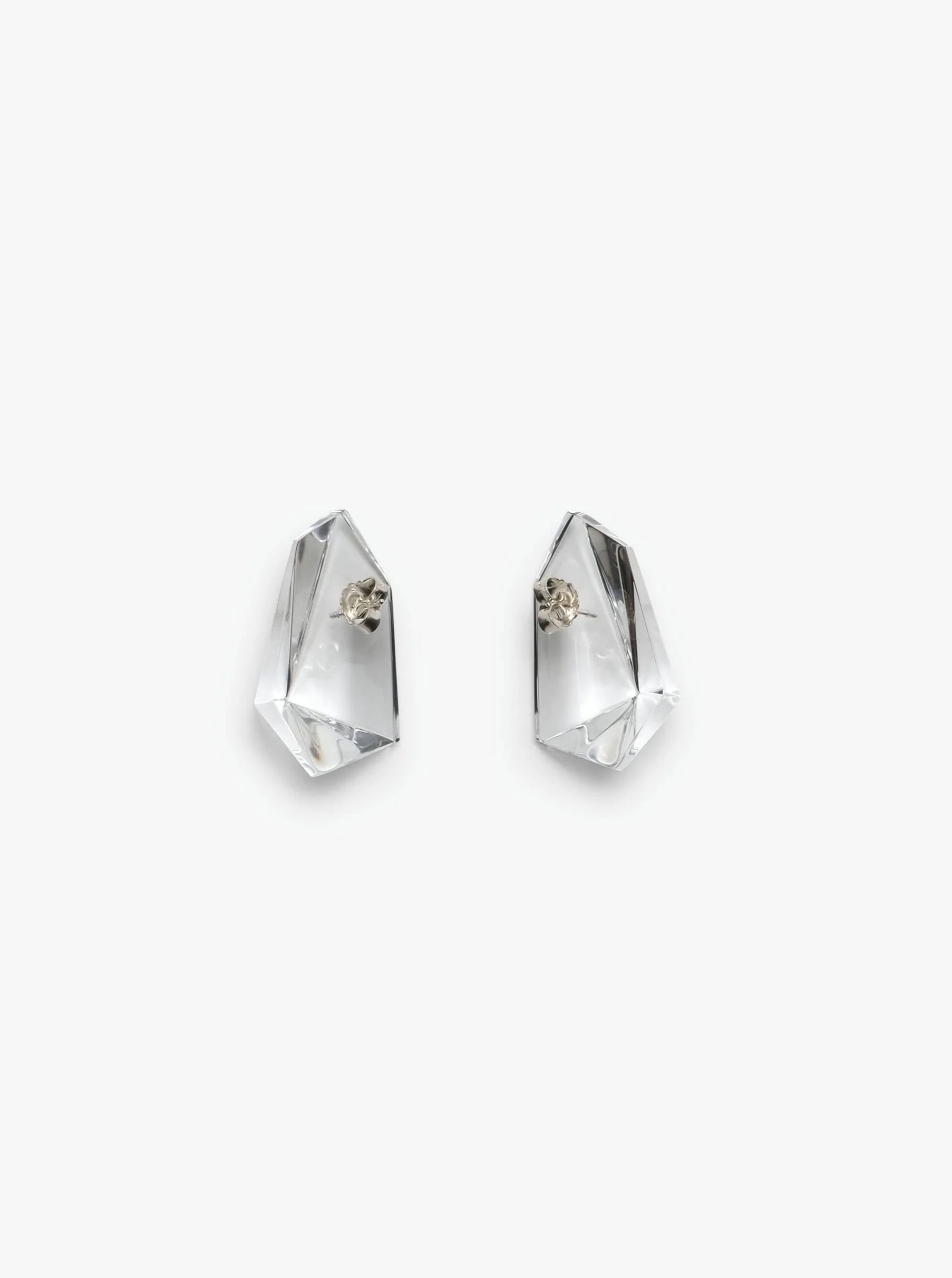 Festum stud earrings: greencast acrylic - Image 3