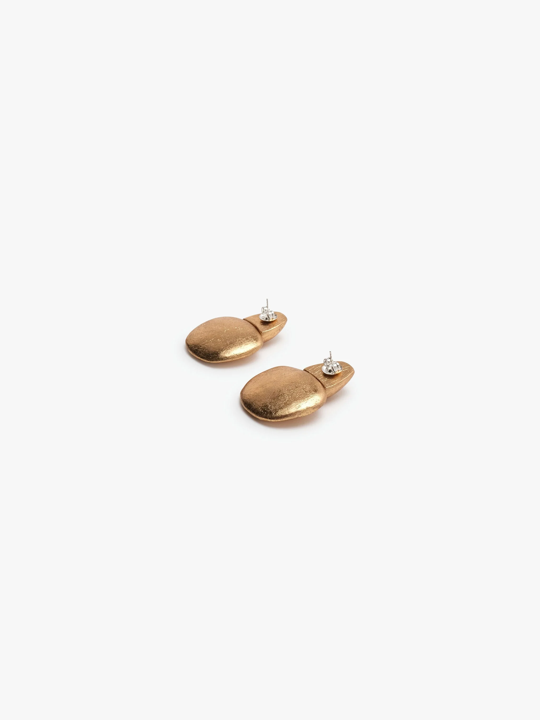 Folia pin earrings: acacia, goldfoil - Image 3