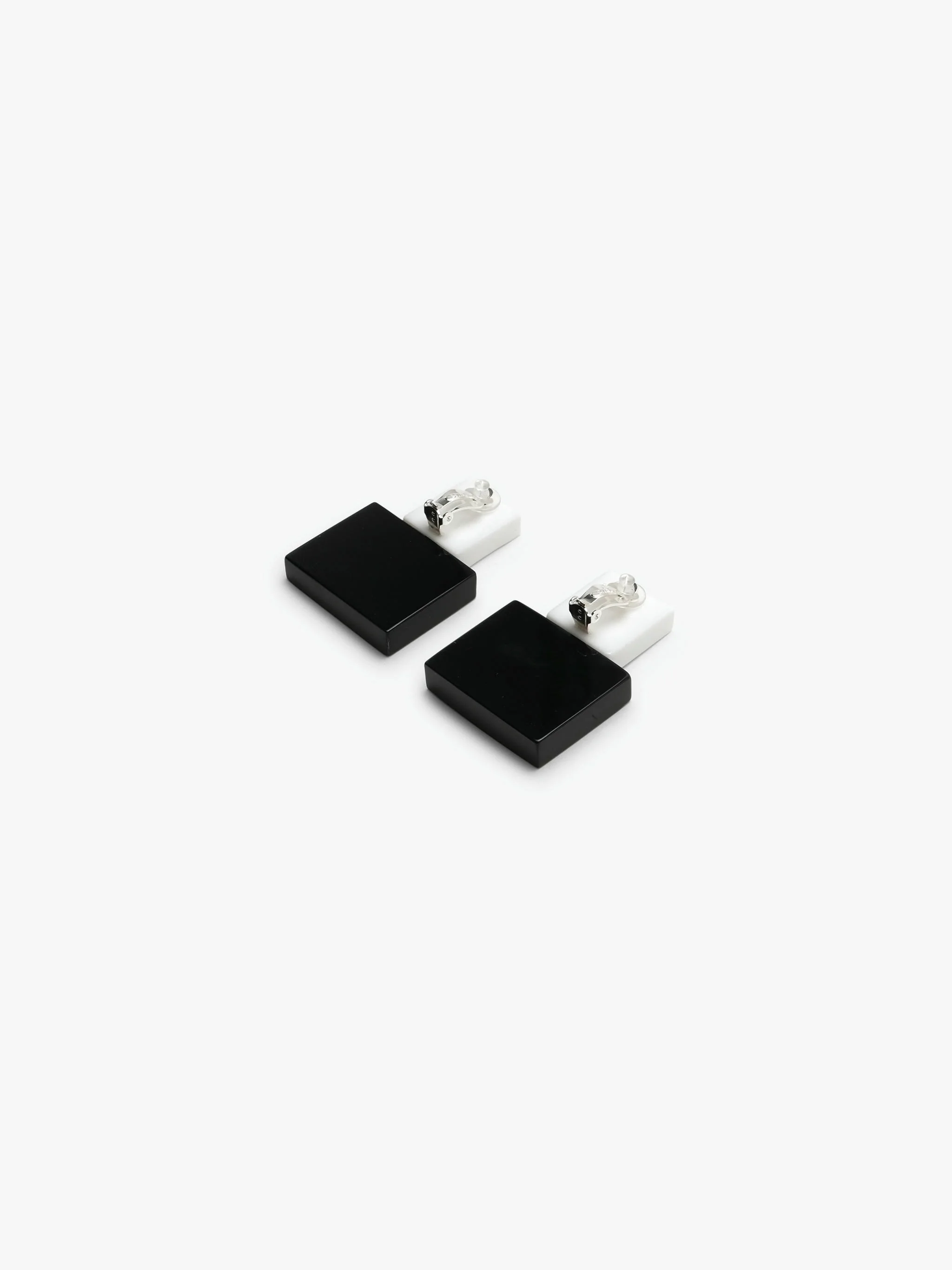 Freya earring: black/white acrylic - Image 4