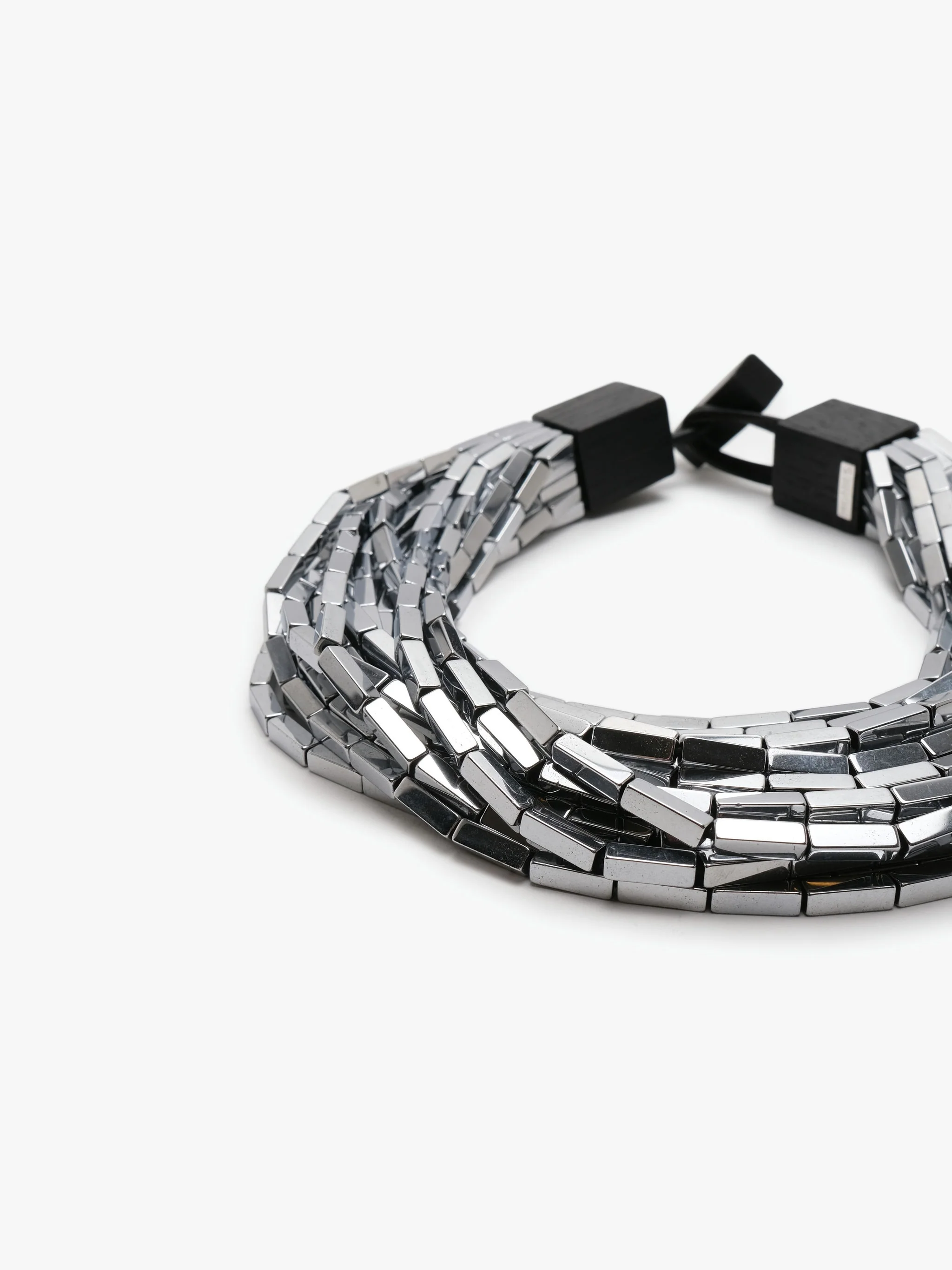 Hilver necklace: hematite stone - Image 3