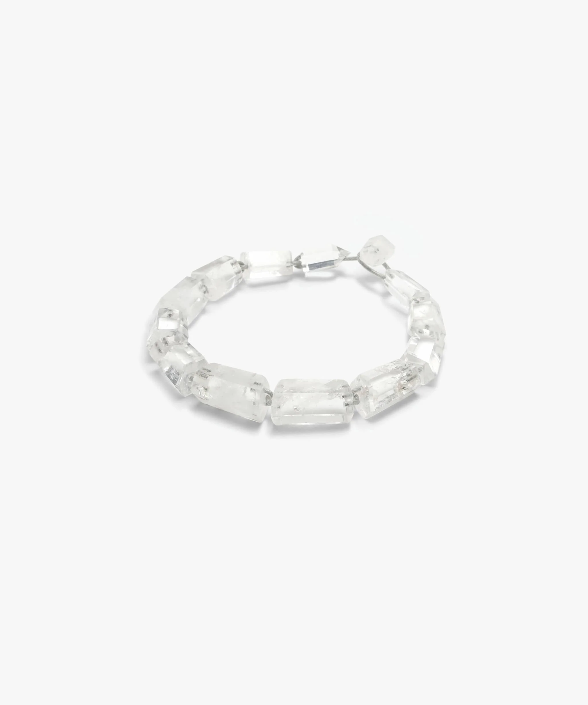 Prisme necklace: mountain crystal, steel wire - Image 5