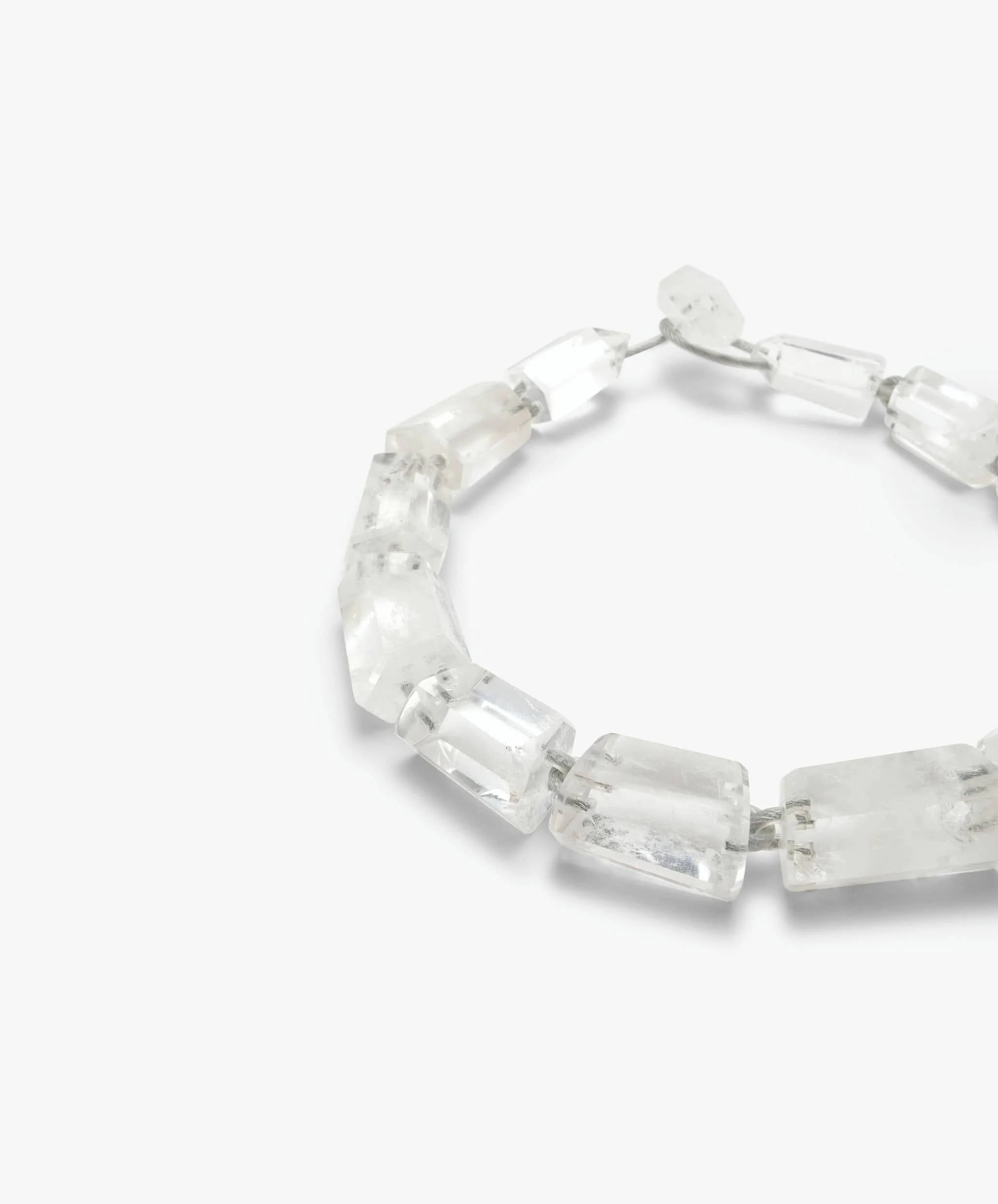 Prisme necklace: mountain crystal, steel wire - Image 6