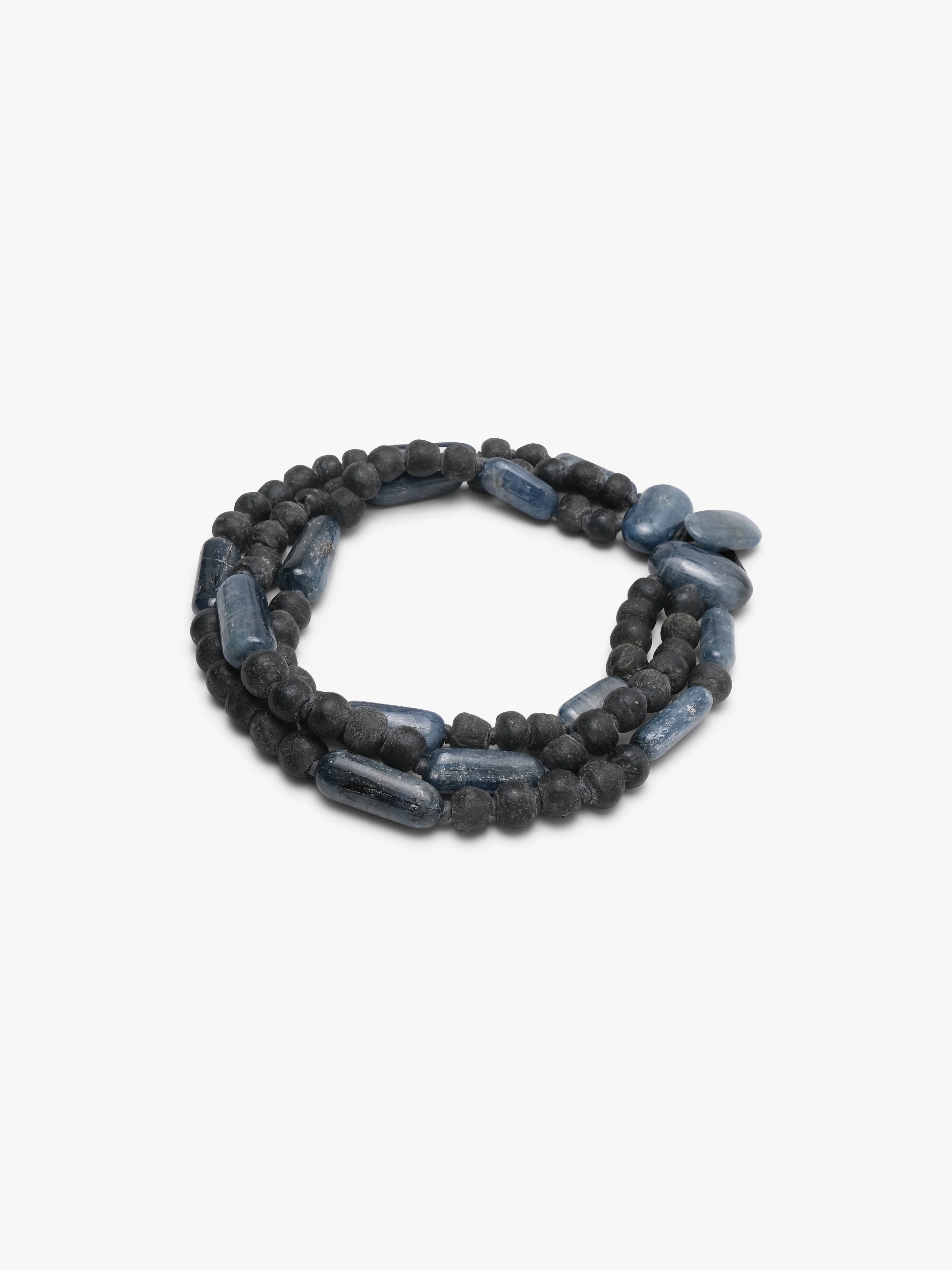 Necklace: kyanite, antique glass - Image 4