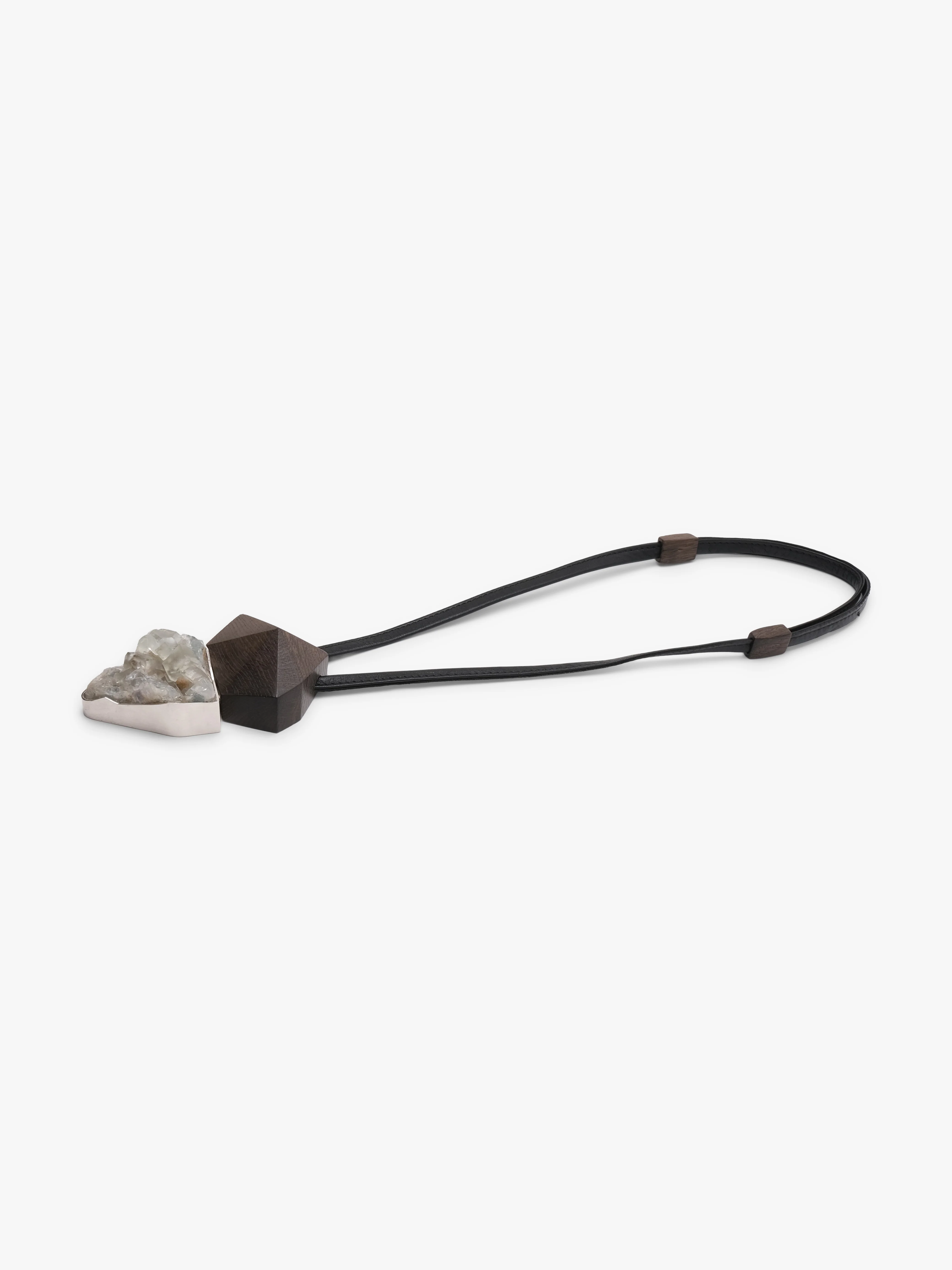 Pendant: sterling silver, bog oak, fluorite - Image 3