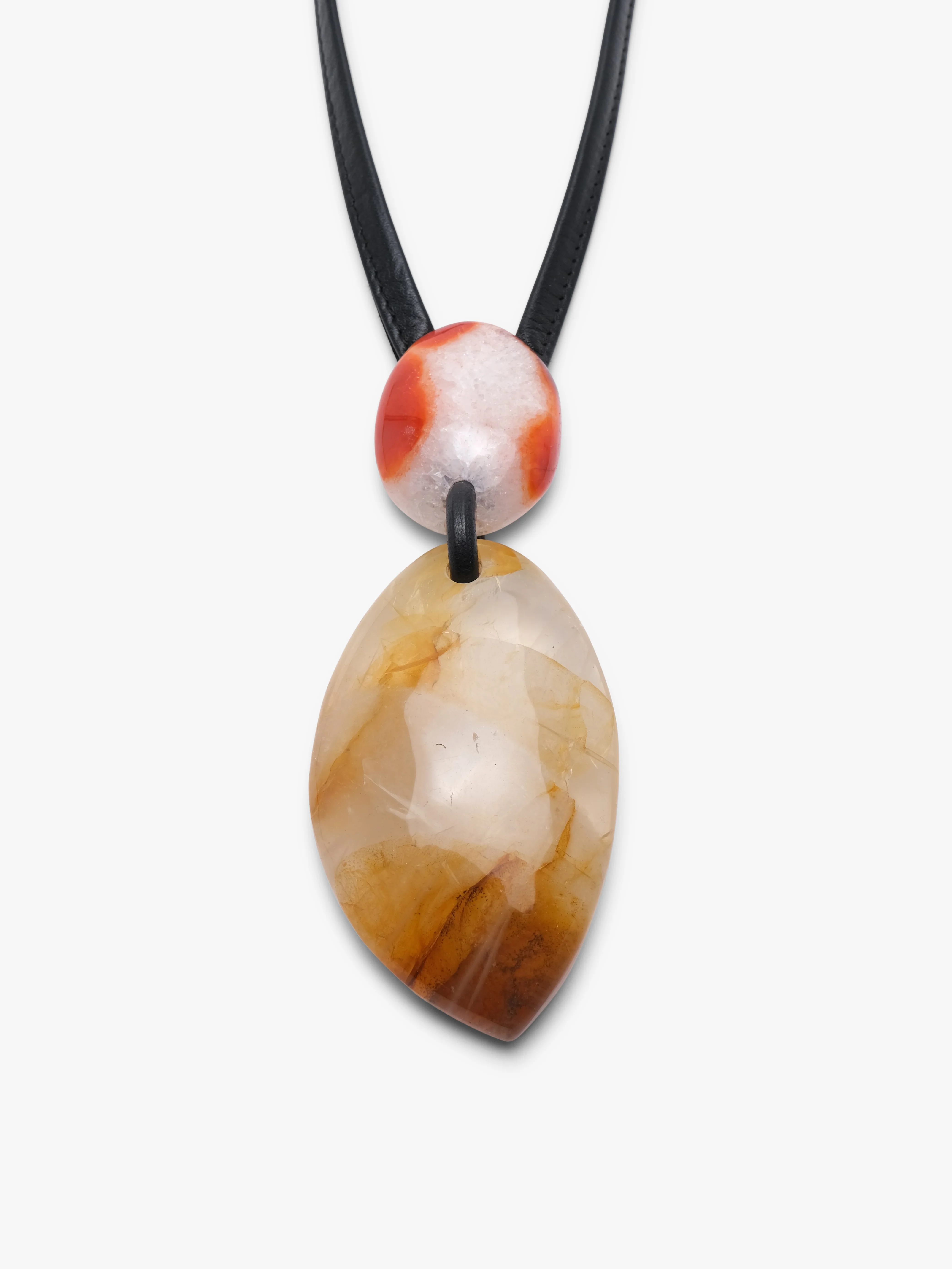 Pendant: agate, hematoid quartz - Image 3