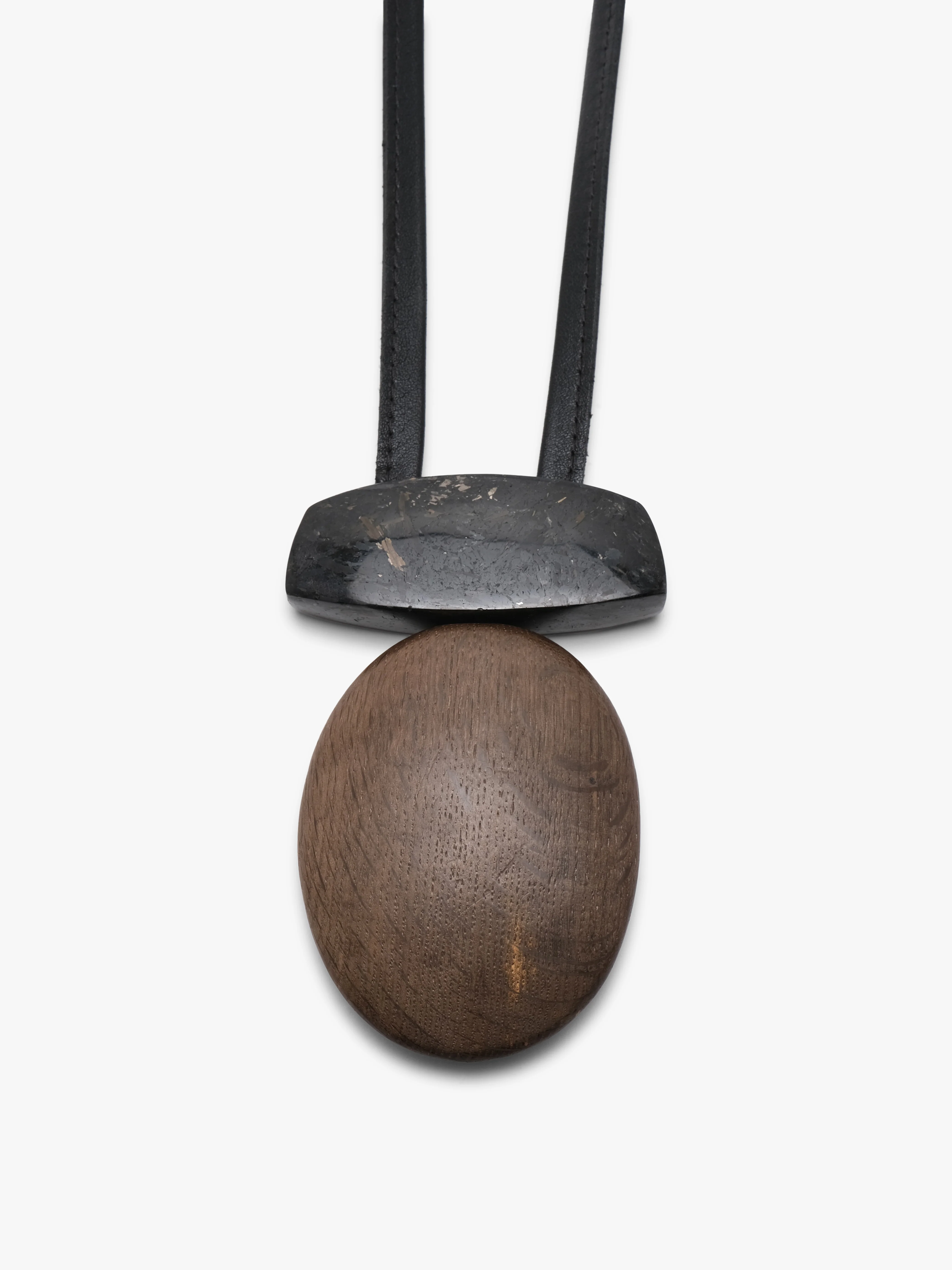 Pendant: labradorite, bog oak, nuummite - Image 6