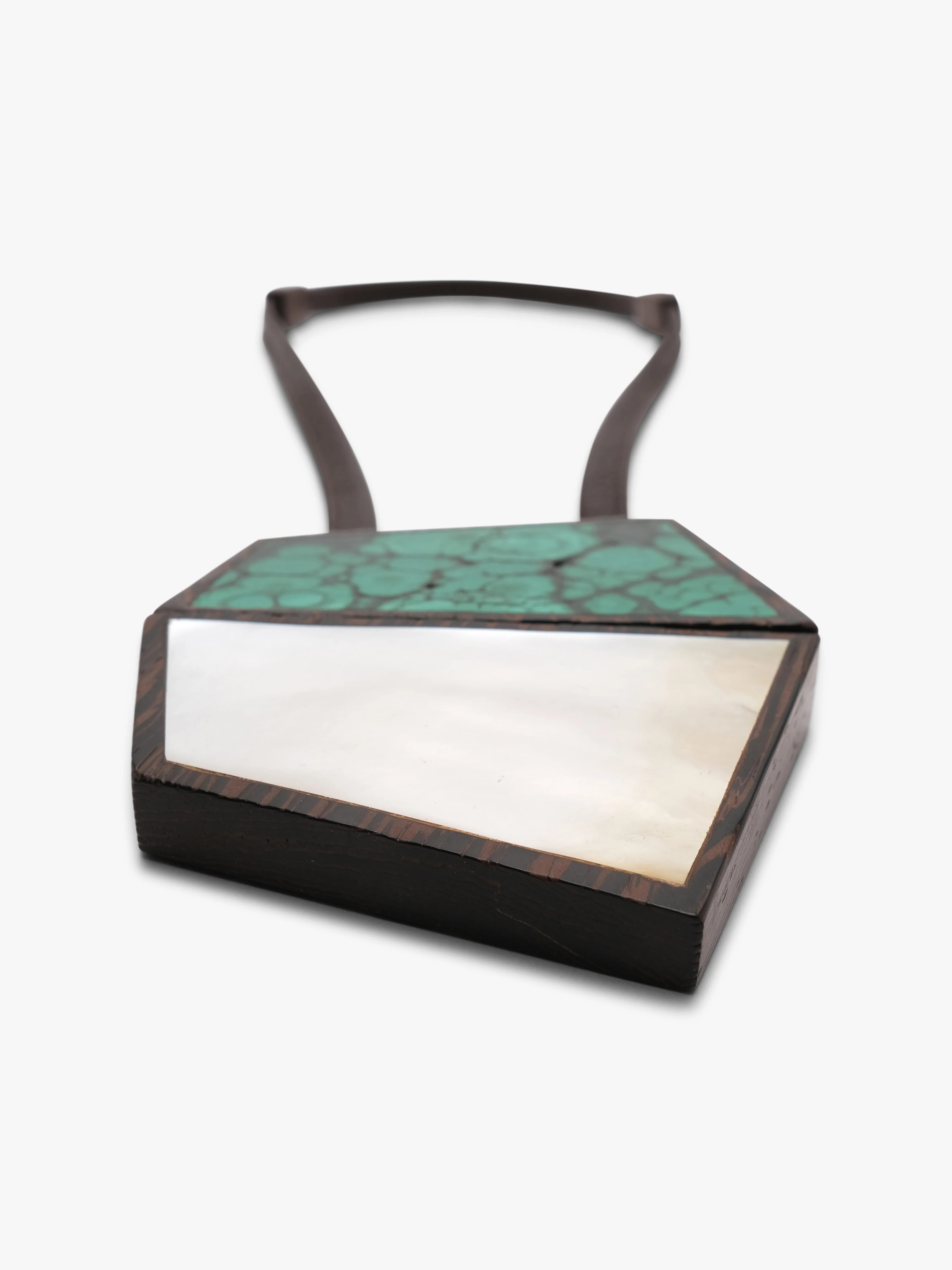 Pendant: pearl, malachite, wengé - Image 6