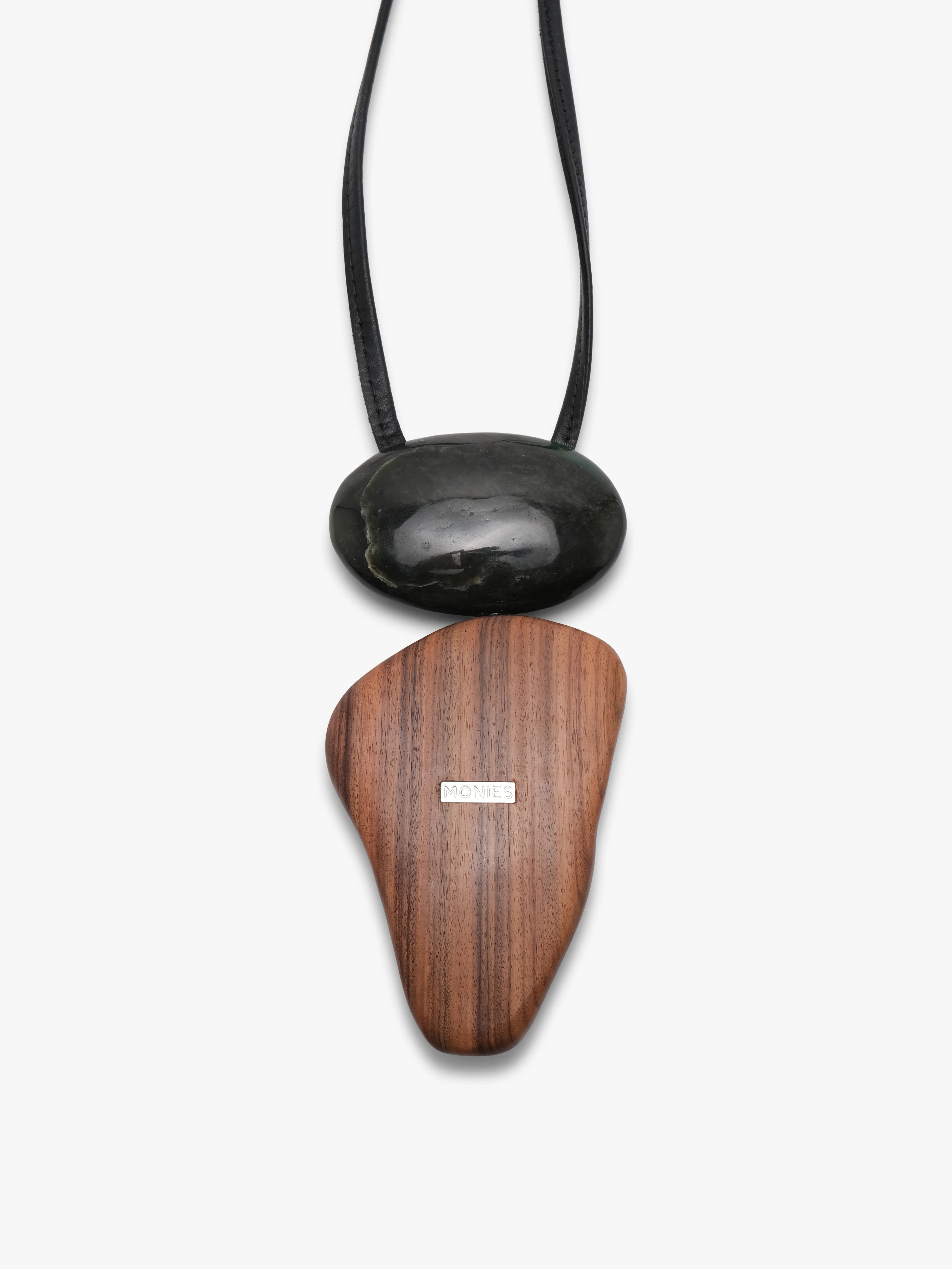 Pendant: nephrite, flint, walnut - Image 5
