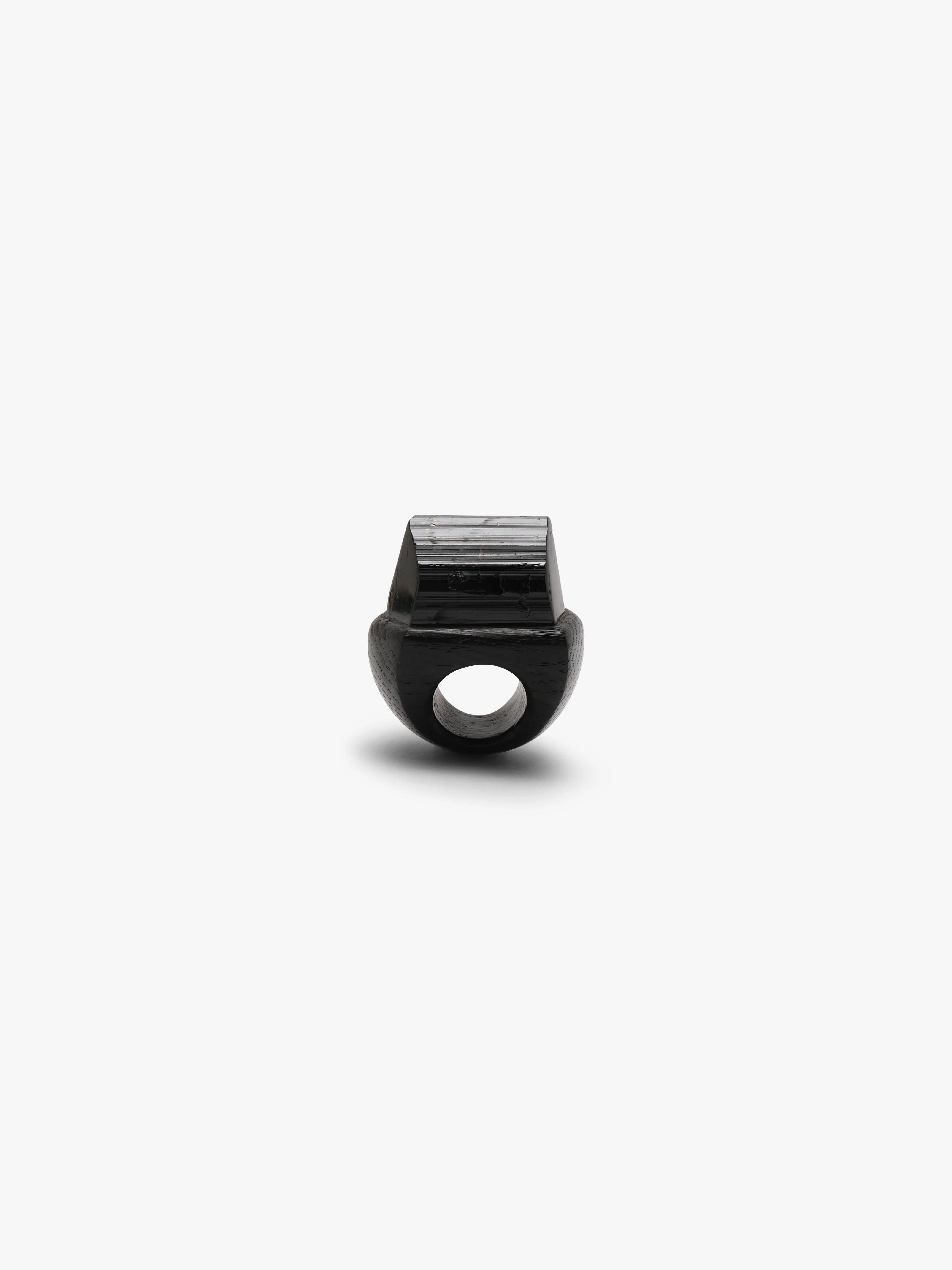 Ring: black tourmaline, bog oak - Image 4
