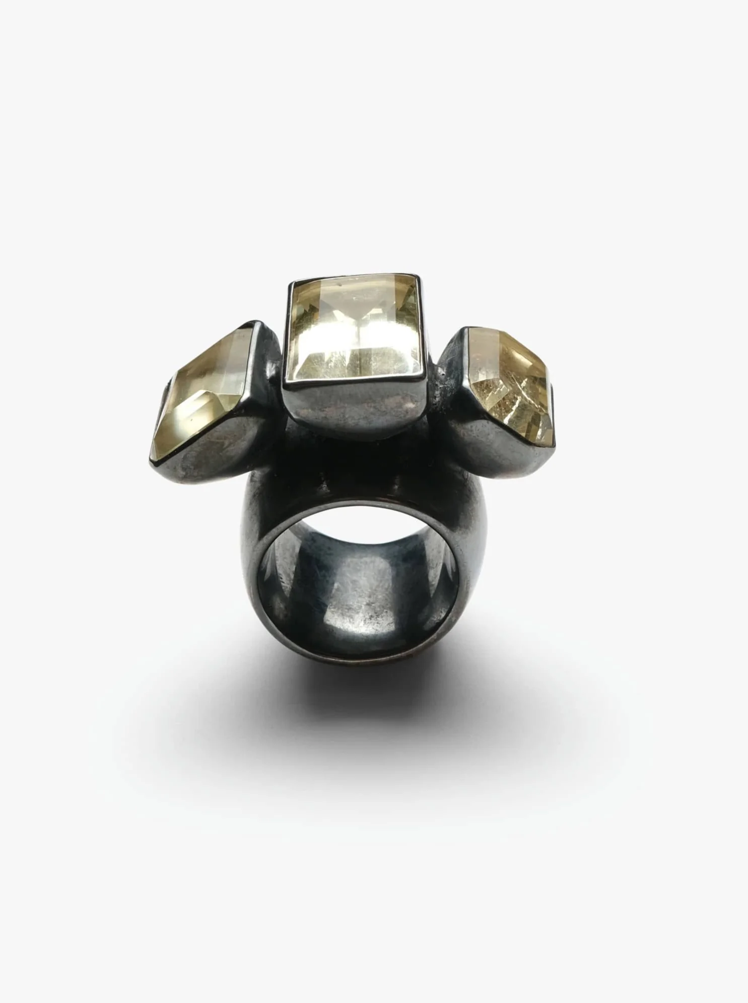 Ring: oxidized silver, citrine - Image 2